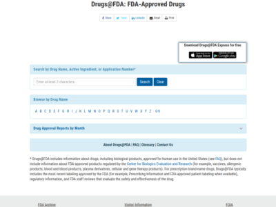 Drug Approval and Drug Application Finder (DAF)