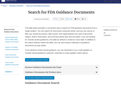 FDA Guidance Document Search