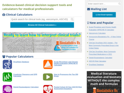 Clinical Calculators - ClinCalc.com