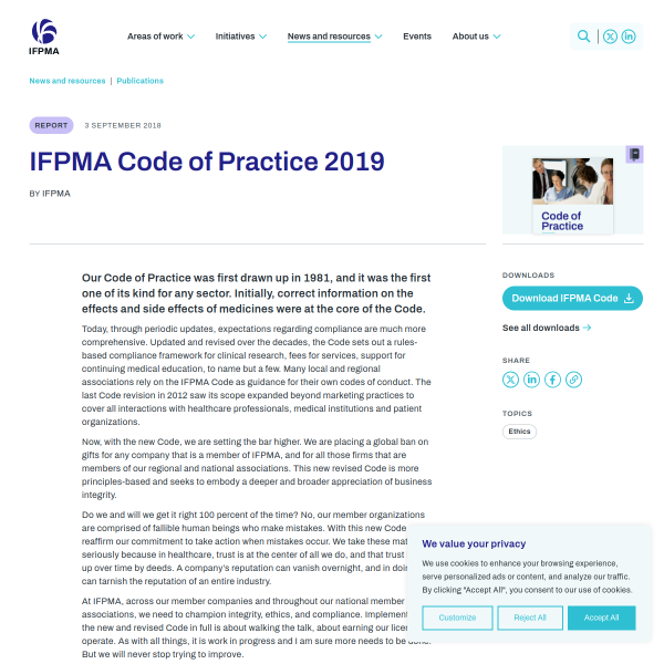 IFPMA Code of Practice